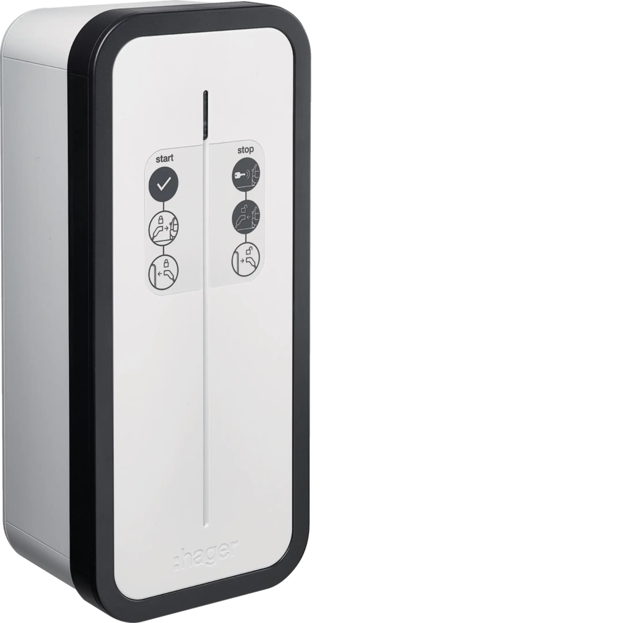 Witty start borne de recharge avec clé IP55 1x22kW 3P T2S+TE - HAGER - AUR00691