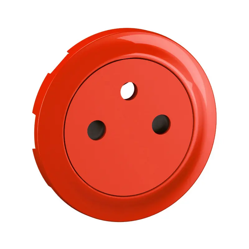 Enjoliveur pour prise de courant fort 2P+T surface Céliane - Rouge - LEGRAND - CB0111