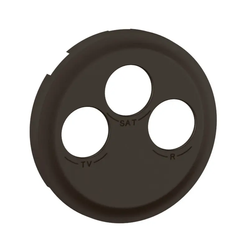 Enjoliveur pour prise TV-R-SAT DAB+ Céliane - Noir - CN0388