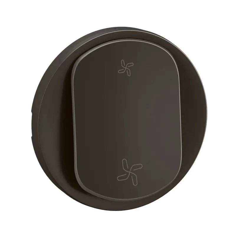 Enjoliveur pour interrupteur ou poussoir VMC Céliane 2 vitesses - Noir - LEGRAND - CN6001