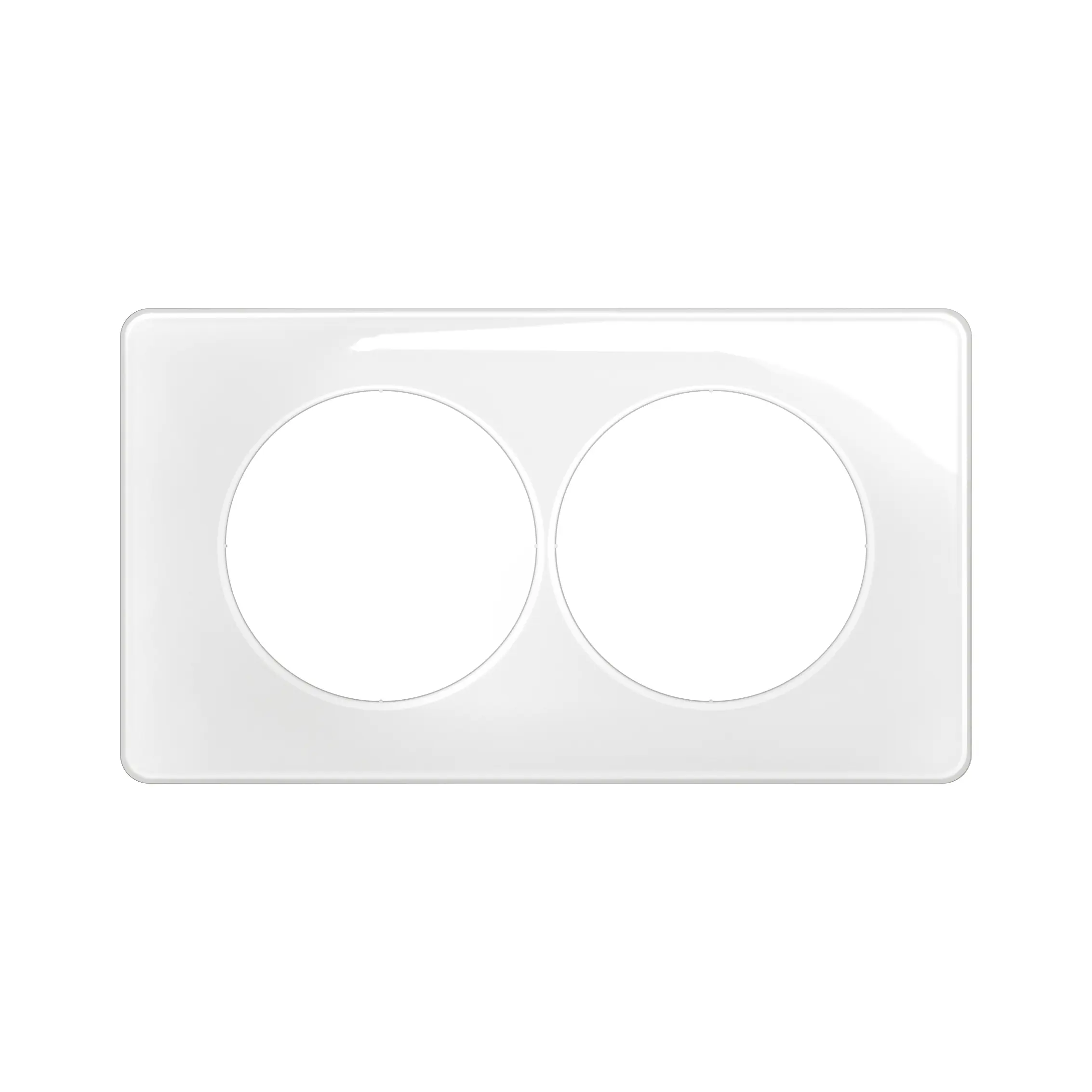 Plaque de finition Céliane 2 postes spéciale rénovation - Blanc Emaillé - LEGRAND - CP0006