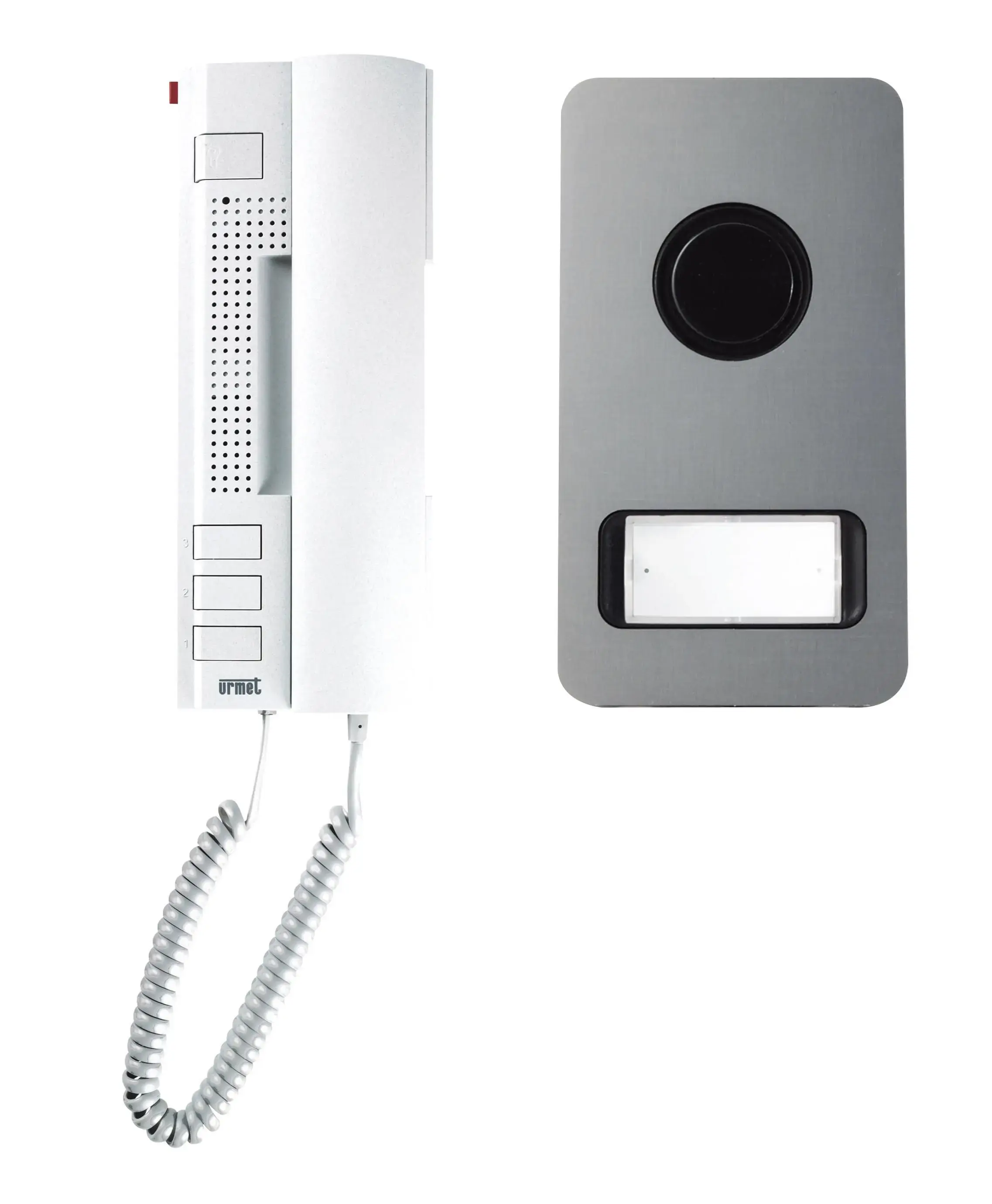 Kit portier audio Utopia Mikra platine aluminium 2 fils, pose en saillie - URMET YOKIS - 1722/31