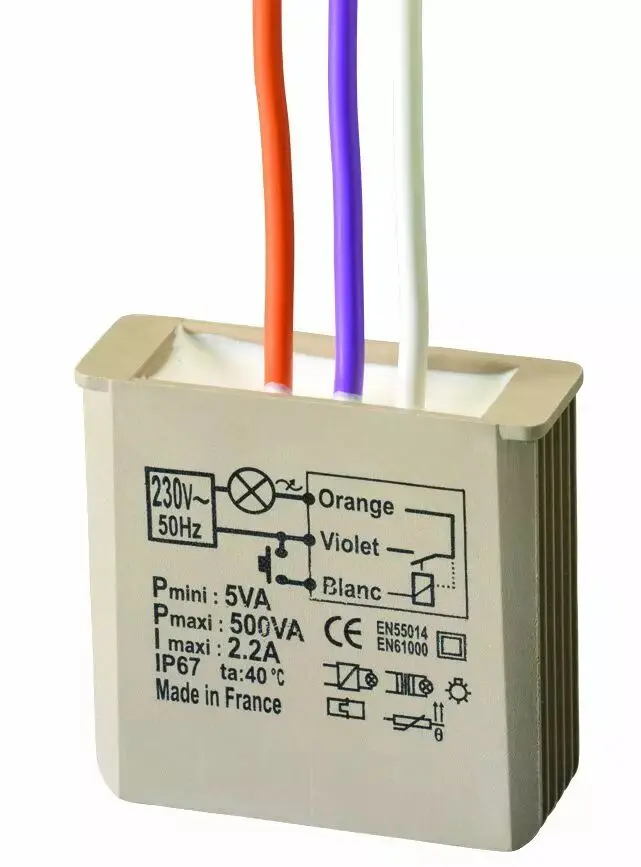 Micromodule télérupteur temporisable encastré Zigbee 500W - URMET YOKIS - MTR500E