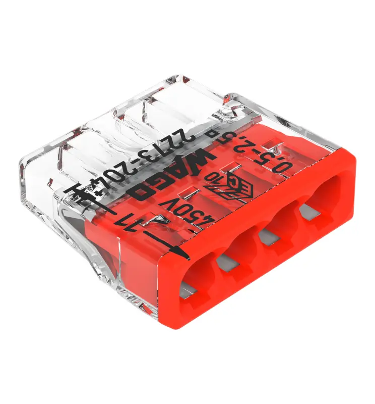  Borne COMPACT 4 conducteurs 0,5-2,5 mm² - Boîte de 100	- WAGO - 2273-204