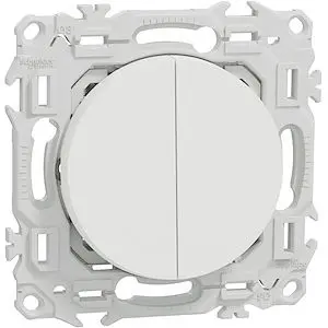 Lot de 108 double va-et-vient ou poussoir odace Blanc craie - SCHNEIDER - S920214P