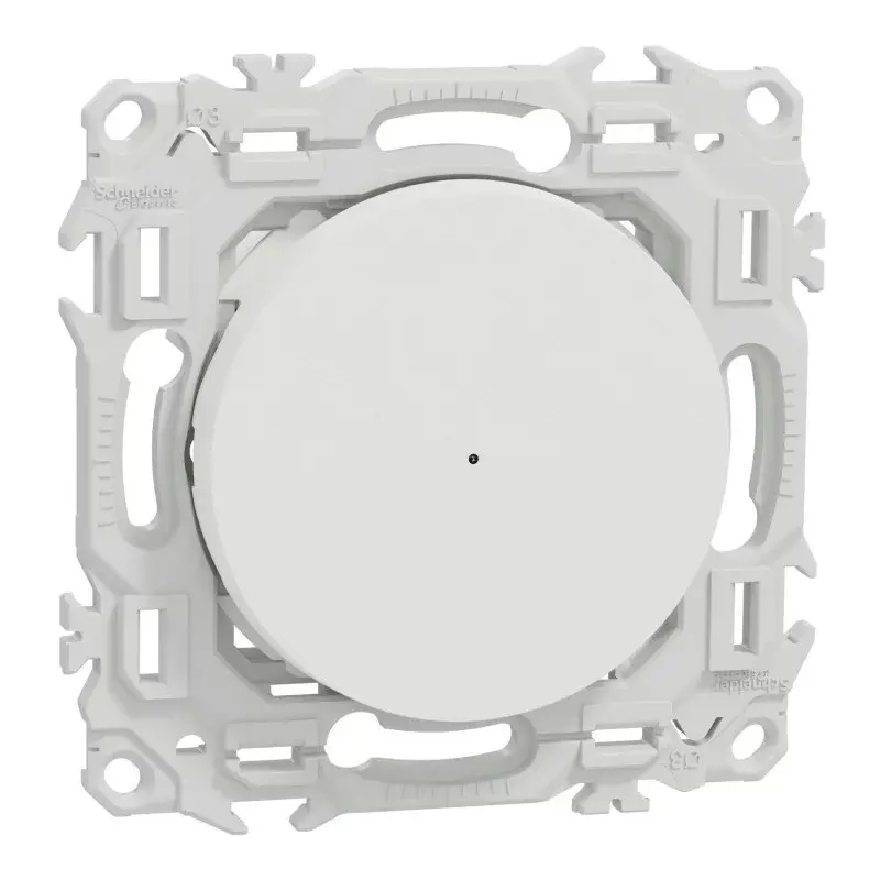 Variateur poussoir LED Odace Wiser blanc craie 2 ou 3 fils - SCHNEIDER - S920522