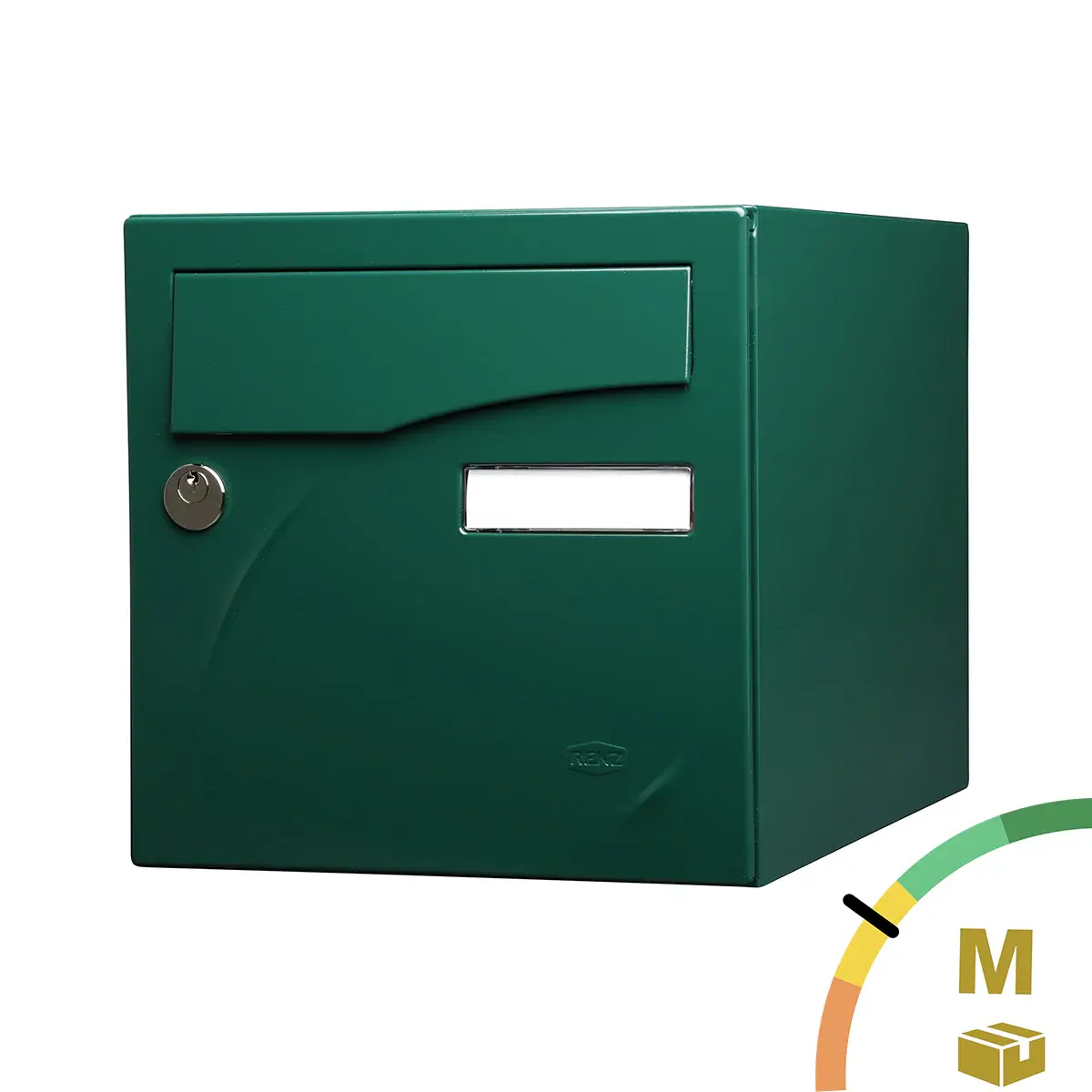 Boite aux lettres Préface 2 portes Vert brillant RAL 6005 M - RENZ - 231121