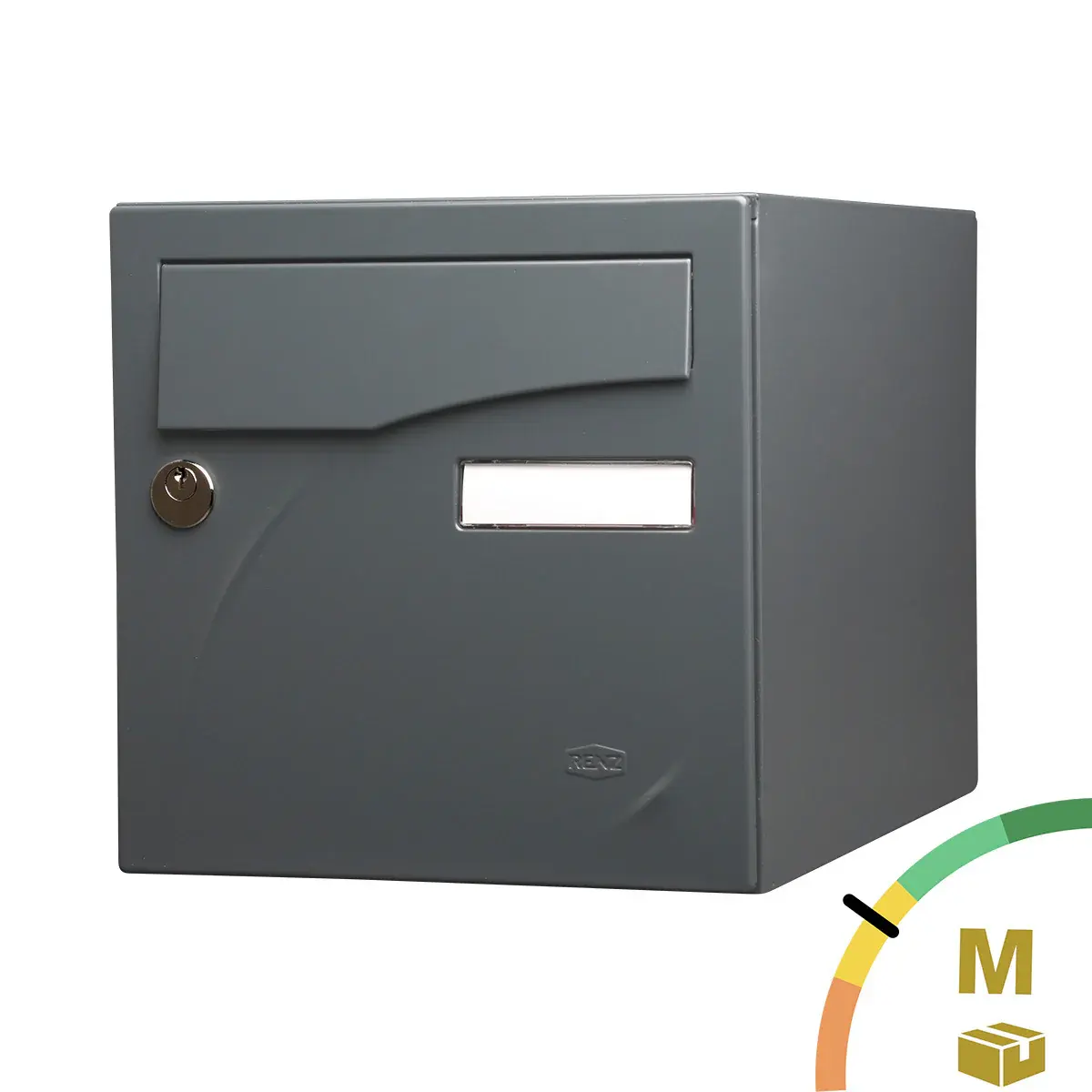 Boite aux lettres Préface 1 porte Gris anthracite RAL 7016M - RENZ - 231114