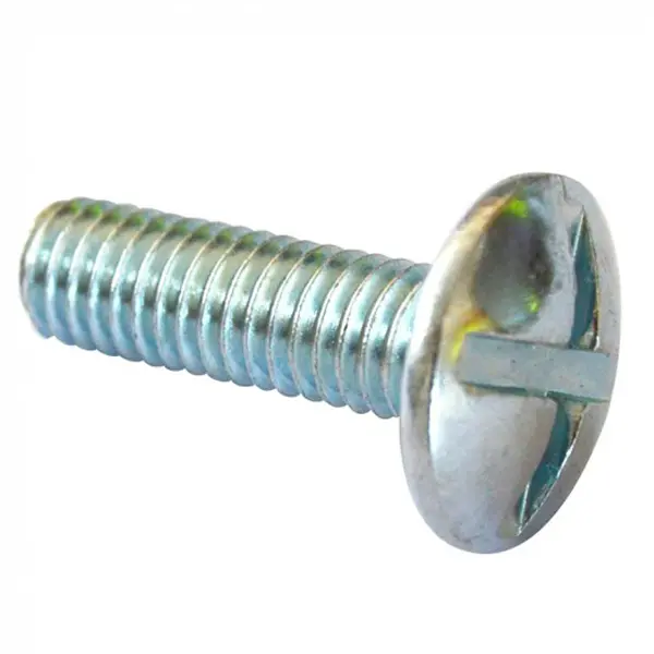 Vis poêlier tête ronde large fendue en croix NFE 25129 - Acier zingué - 4 x 35 mm - Boite de 500 - LENNIE - VRL0403502B