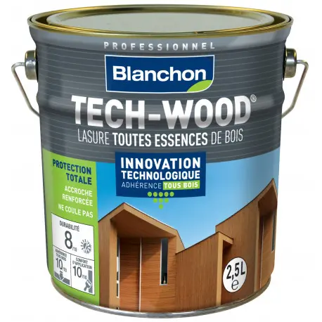 Lasure Tech-Wood Chêne clair - 2,5L - BLANCHON - 01220796