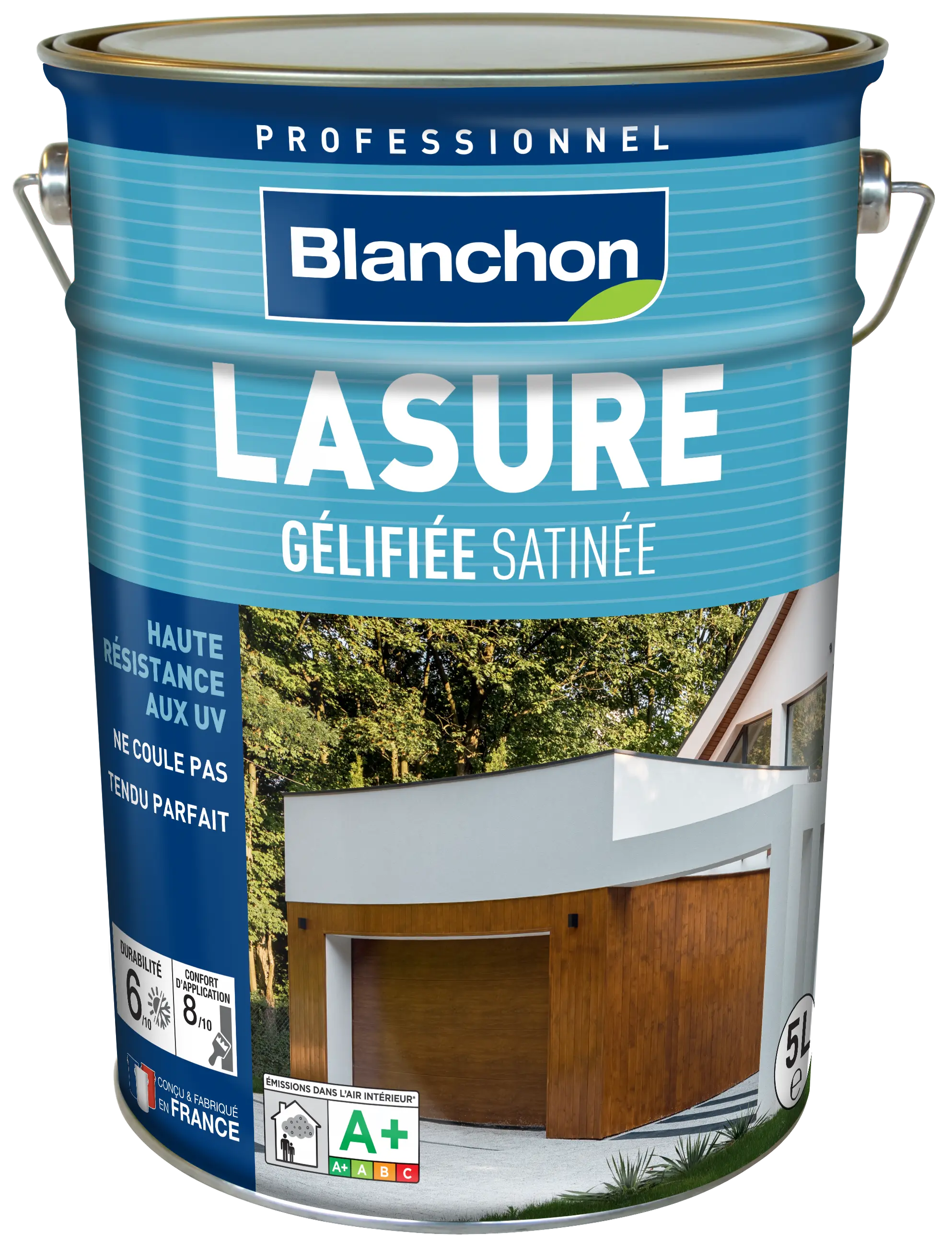 Lasure gélifiée 5L chêne foncé - BLANCHON - 00604009