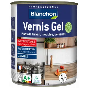 Vernis GEL biosourcé pour bois intérieurs - incolore - mat - 1L - BANCHON - 00521405