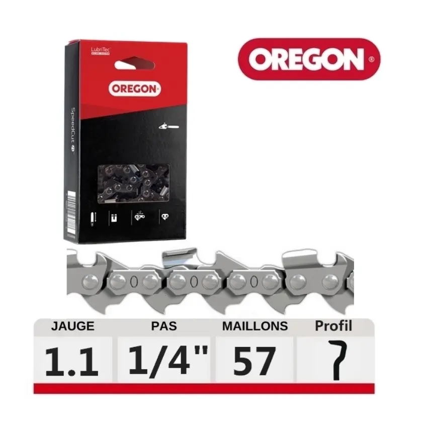 Chaine de tronçonneuse 1/4 1,1mm 57 maillons entraineurs - OREGON - 24AP057E