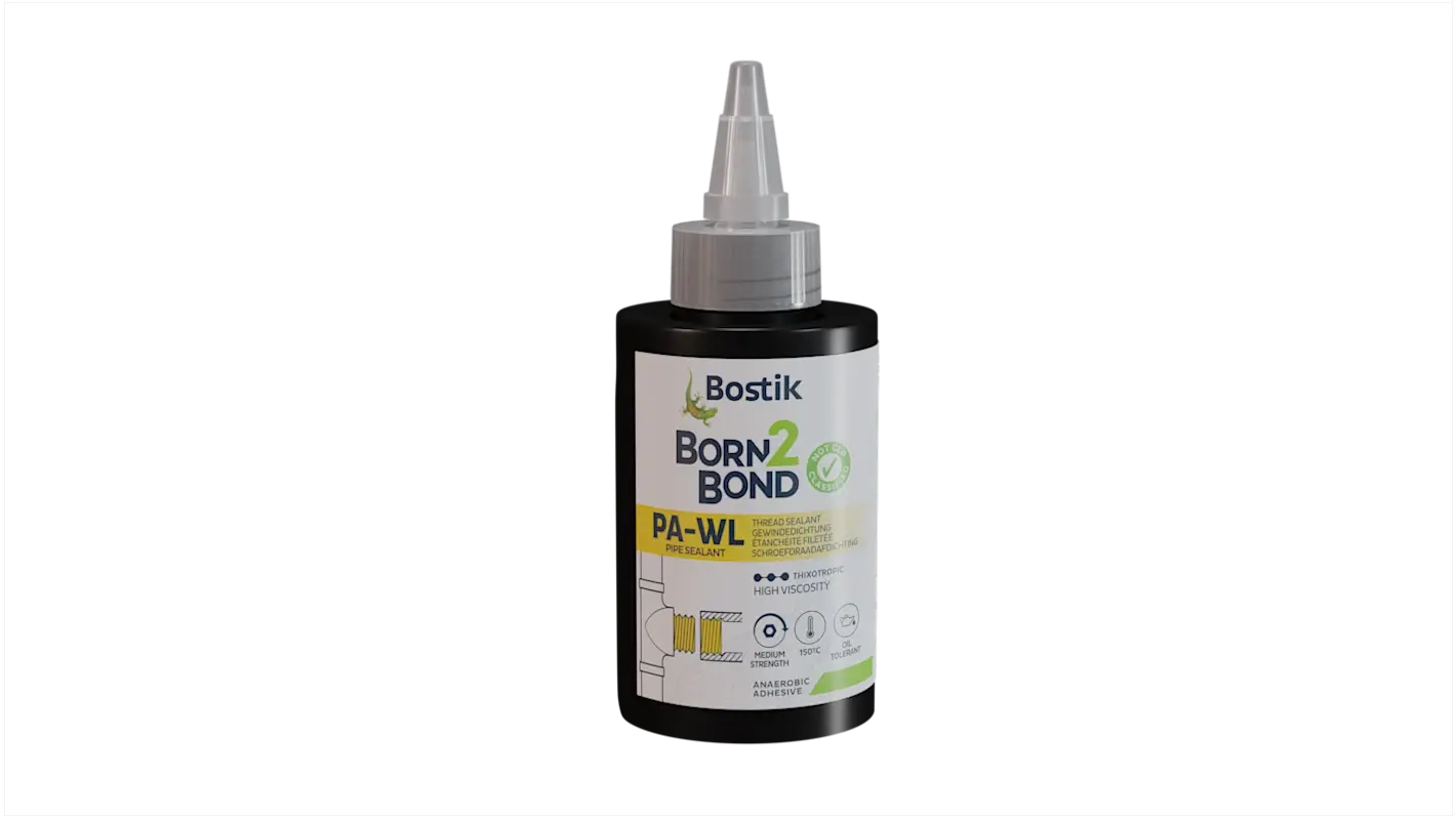 Etanchéité raccord fileté Born2Bond PA-WL, Pâte Flacon 50 ml Jaune - BOSTIK - 30620097