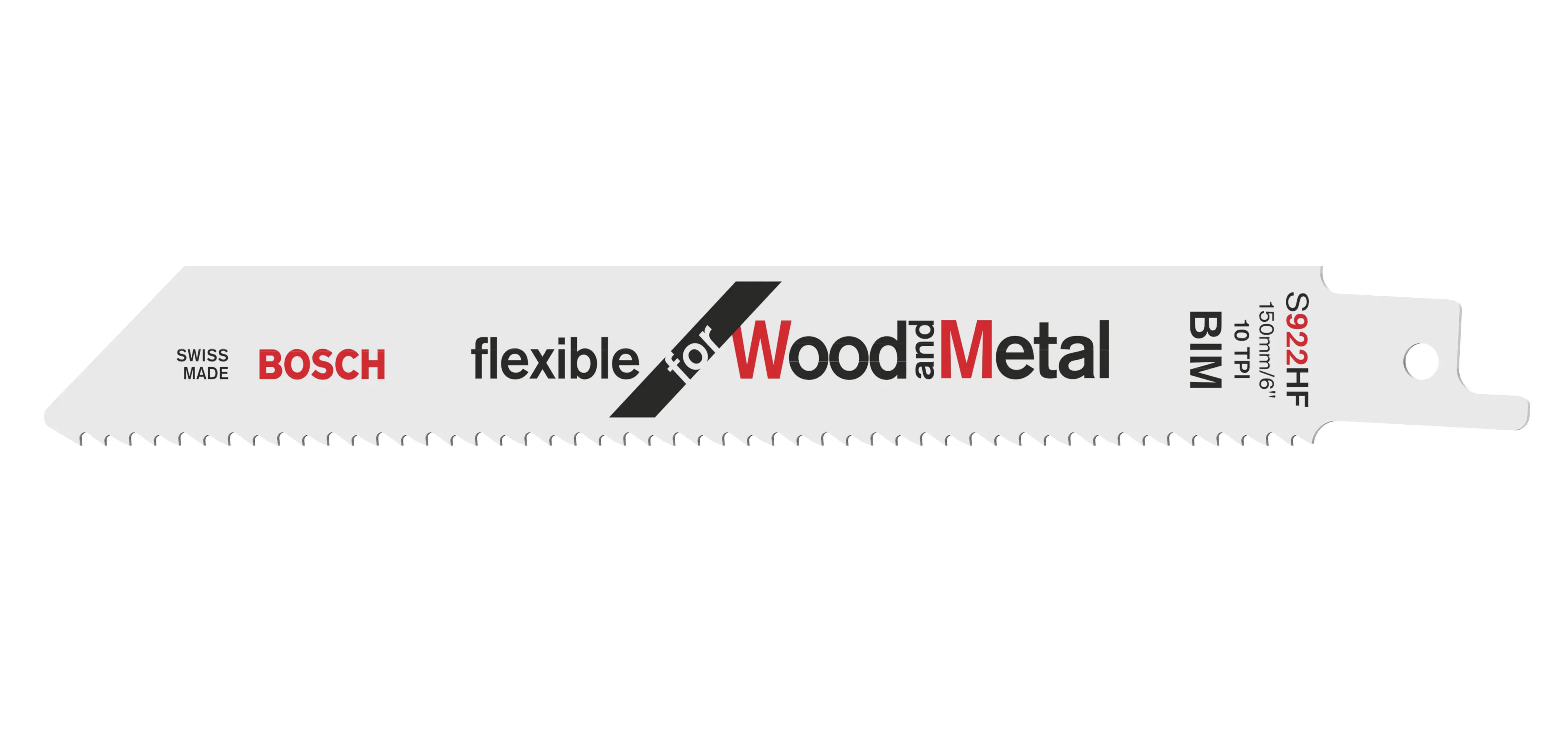 Lame scie sabre BIM S 922 HF Flexible Bois/Métal - 150 mm - Lot de 100 - BOSCH - 2608656320