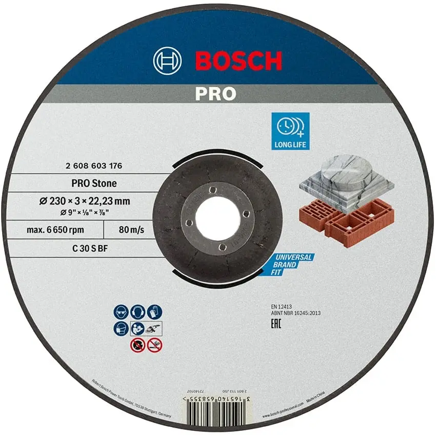 Disque à tronçonner à moyeu déporté Pro Stone pour aggloméré - Ø 230 x 3 x 22,23 mm - BOSCH - 2608603176
