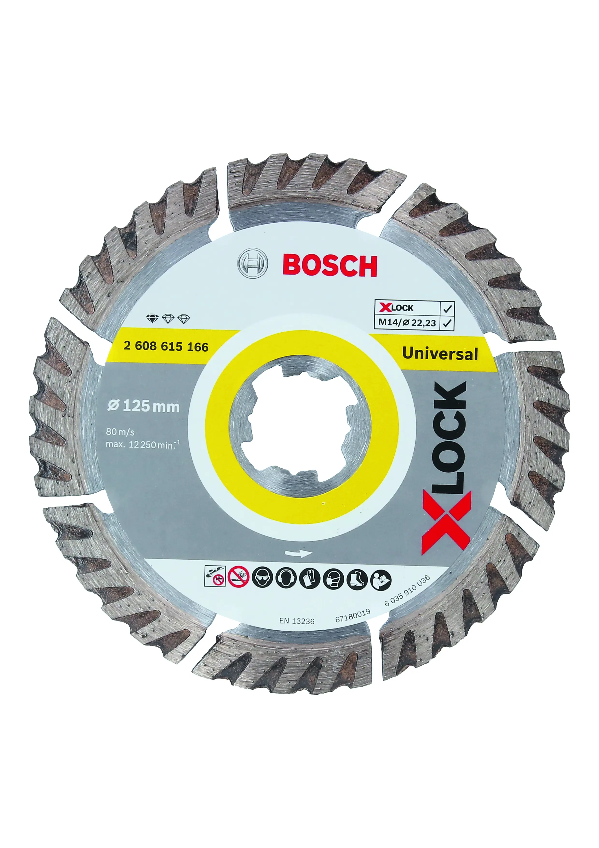 Disque à tronçonner diamanté X-LOCK Standard for Universal - 125 x 1,6 x 22,23 - Lot de 2 pièces - BOSCH - 2608615247