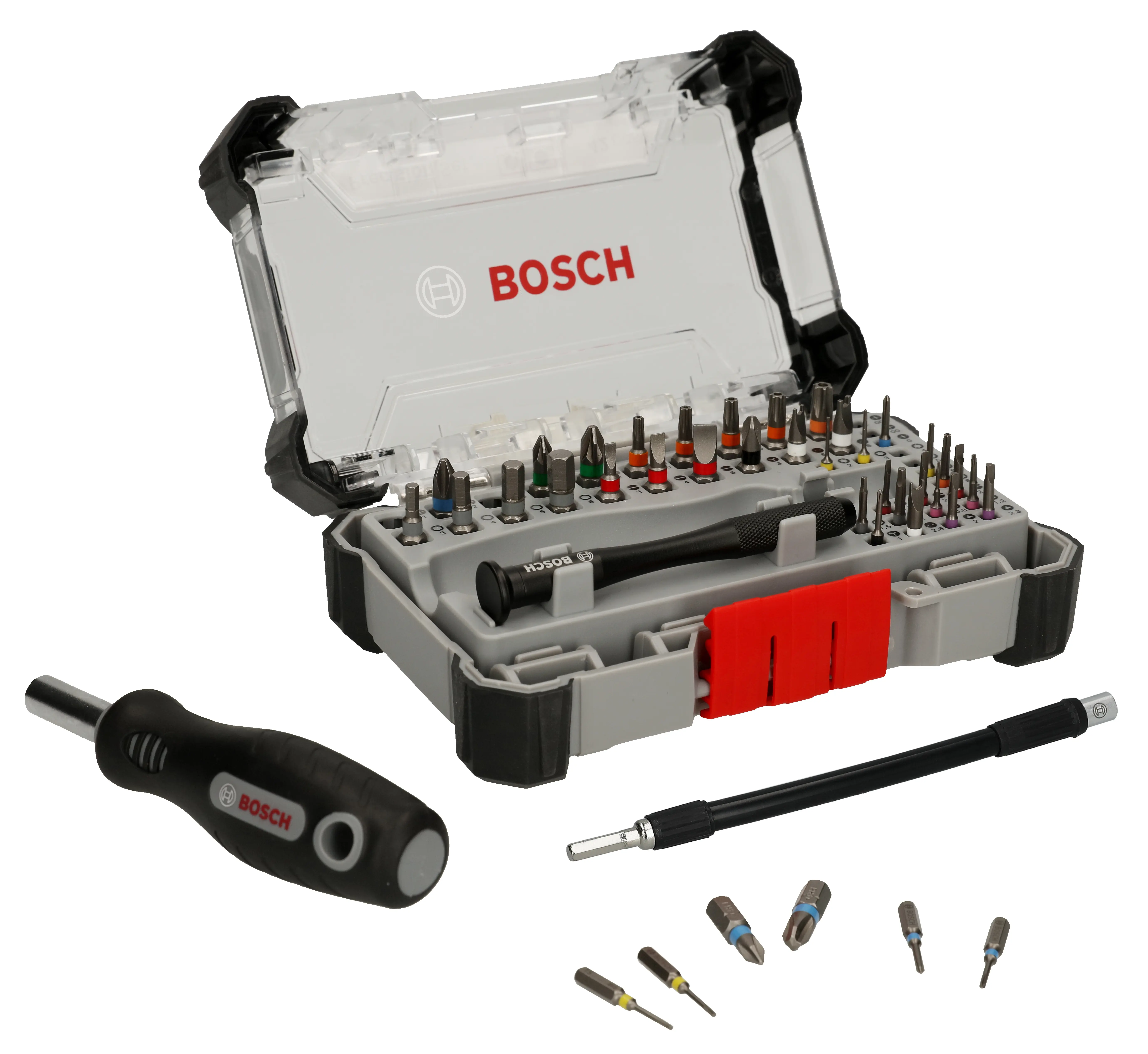 Coffret d'embouts de vissage de précision 42 pièces + Rallonge - BOSCH - 2607002837