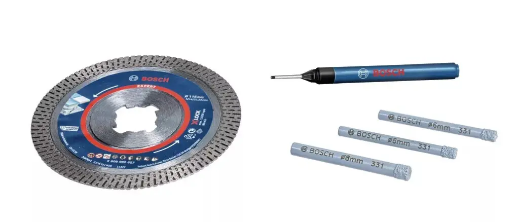 Kit Disque & forets Céramique + marqueur - 5 pièces - BOSCH - 0615997678