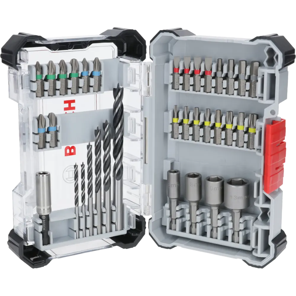 Coffret de forets à bois PRO Wood et embouts de vissage Extra Hard, 35 pièces - BOSCH - 2607017725