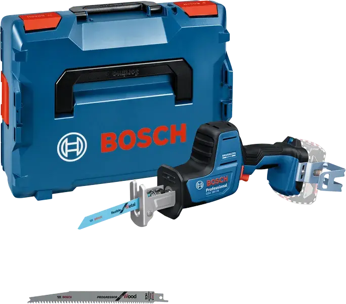 Scie sabre GSA 18V-24 Professional avec 2 lames (bois, métal) en coffret L-BOXX - BOSCH - 06016A5101