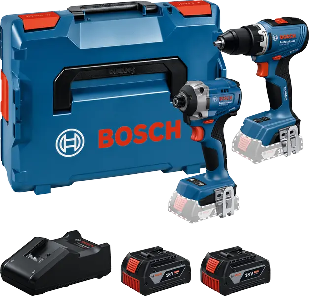 Combo Kit 2 outils 18 V GSR + GDR + 2x GBA 5.0 Ah + GAL 18V-40 Professional - BOSCH - 0615A50090