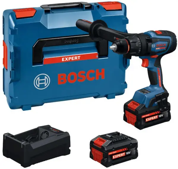 Perceuses visseuses à percussion sans fil 18 V EXSB18V-150 - BOSCH - avec 2 batteries 8Ah 18V - chargeur - L-Boxx - 06019R3201