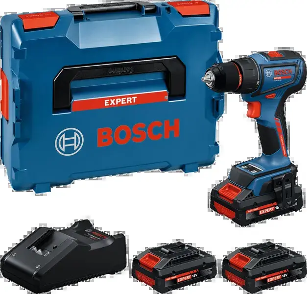 Perceuse-visseuse sans fil EXPERT-  EXSR18V-90 - BOSCH - avec 3 batteries 4Ah - chargeur - L-Boxx - 06019R2102