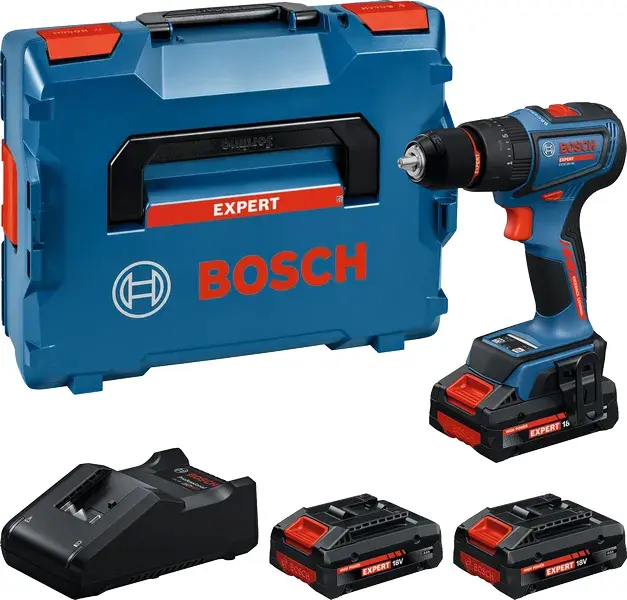 Perceuses-visseuses à percussion EXSB18V-90 - BOSCH - avec batteries 3 x 4Ah - chargeur - L-Boxx - 06019R3102