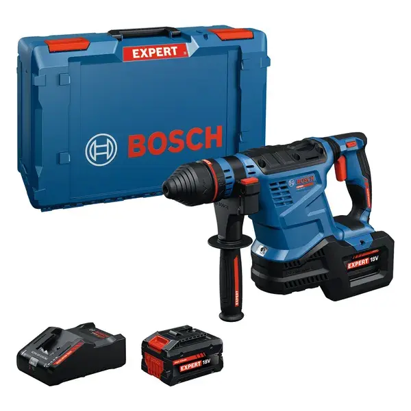 Perforateur sans-fil SDS plus EXBH18V-32F - BOSCH - avec 2 batteries 8Ah - chargeur - L-Boxx - 0611922101