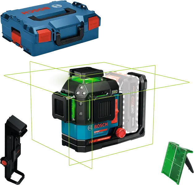 Laser lignes EXPERT EXLL18V-120-33CG - BOSCH - avec 1 batterie 4Ah - chargeur - L-Boxx - 0601065B00