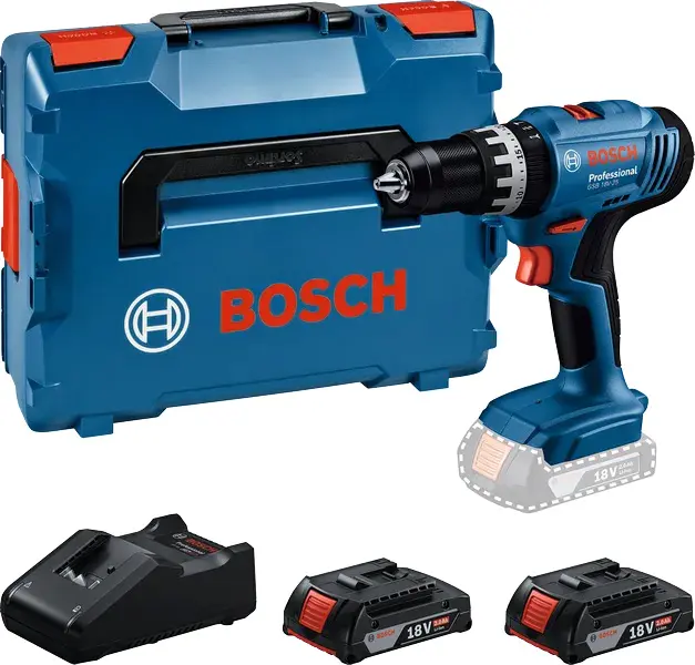 Perceuses-visseuses à percussion sans-fil PRO GSB 18V-25 - BOSCH - avec 2 batteries 2Ah - chargeur - L-Boxx - 06019K9302