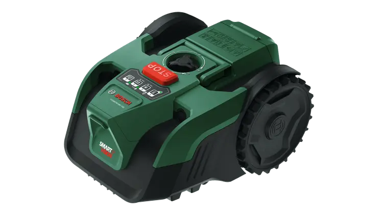 Tondeuse robot VISIMOW18V-100 - BOSCH - avec 1 batterie 4,0 Ah - chargeur - 06008E1000