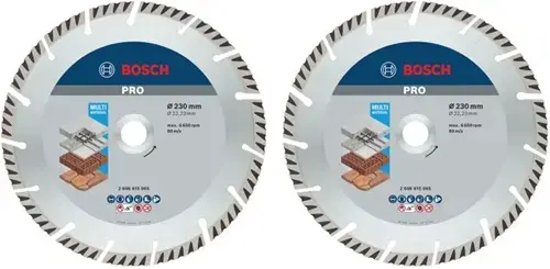 Disque à poncer diamanté 230 mm carreaux Duopack - BOSCH -  2 disques - 061599766Y