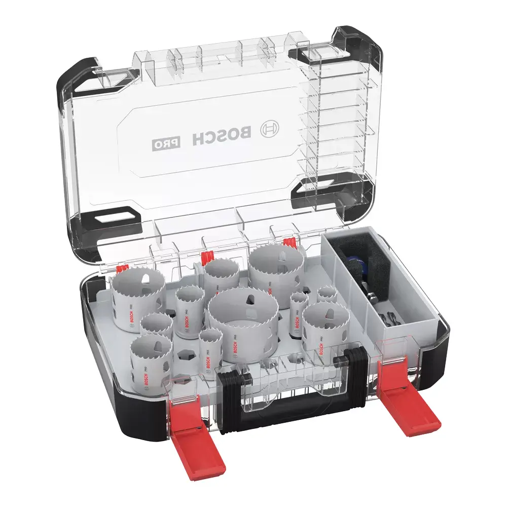 Coffret 11 scies trépans PRO BIM PC Plus Multimatériau + Bodywarmer taille L - BOSCH - 061599766N