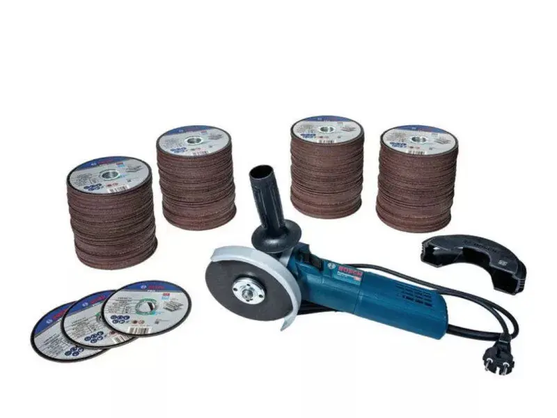 Meuleuse d'angle GWS 9-125 / 900 W + disque à tronçonner en acier inoxydable 125 x 1,0 x 22,2 mm (400 pièces) - BOSCH - 061599767T