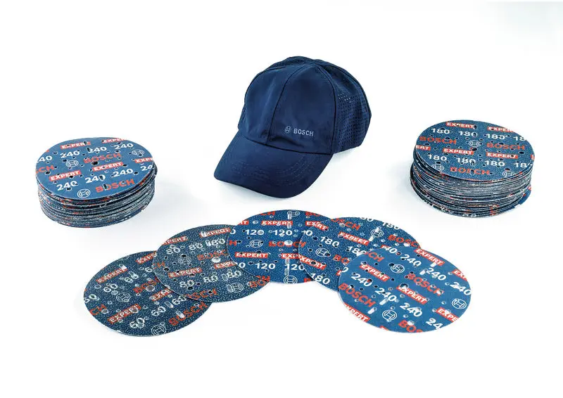 Kit abrasif EXPERT 0780 150 mm + casquette - BOSCH - 061599766U