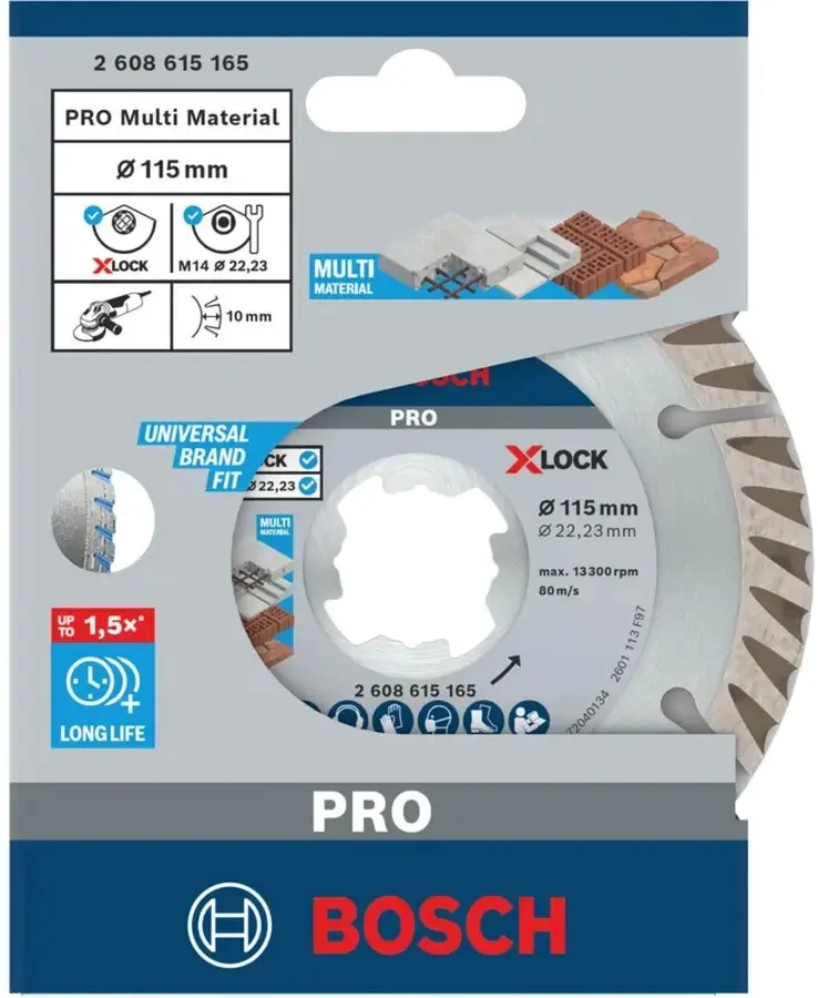 Disque diamant X-LOCK MultiMatériaux, Ø 125 mm, Disque de coupe - BOSCH - 2608615286