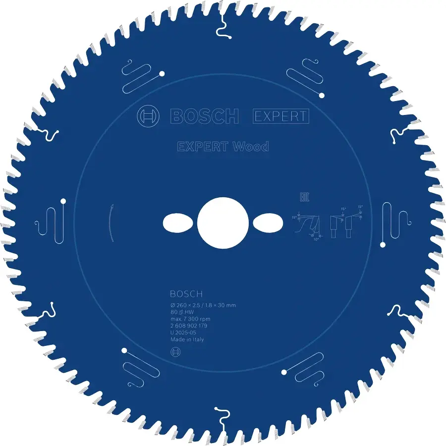 Lame de scie circulaire filaire EXPERT Wood pour scies stationnaires Ø260 mm - BOSCH - 2608902179