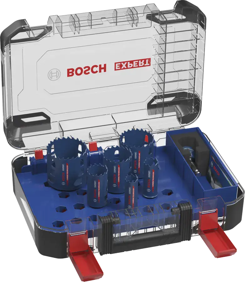 Coffret universel de 6 scies trépans EXPERT Multi Material PC Plus - BOSCH - 2608901906