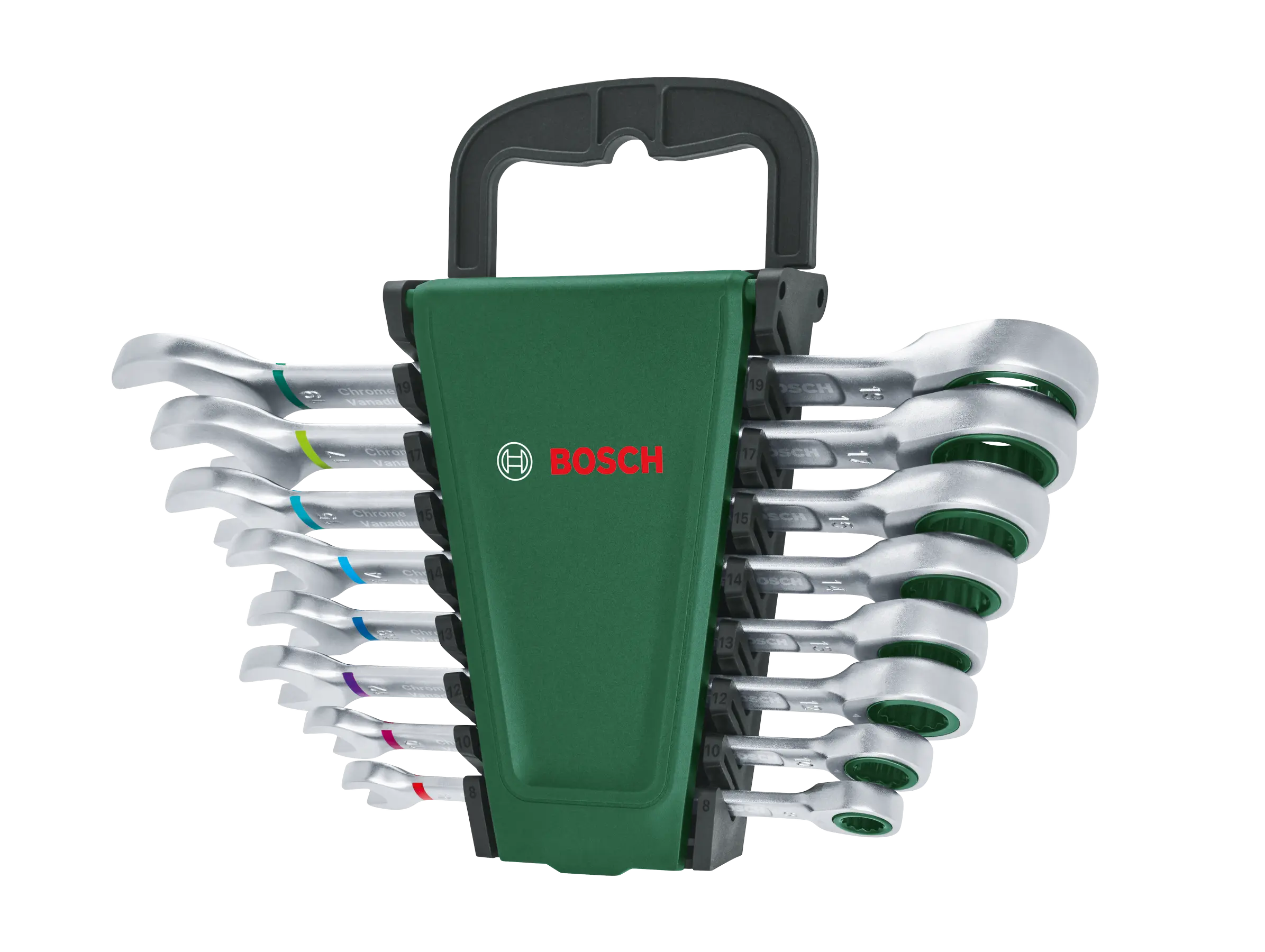 Set de 8 clés mixtes à cliquet - BOSCH - 1600A027PS