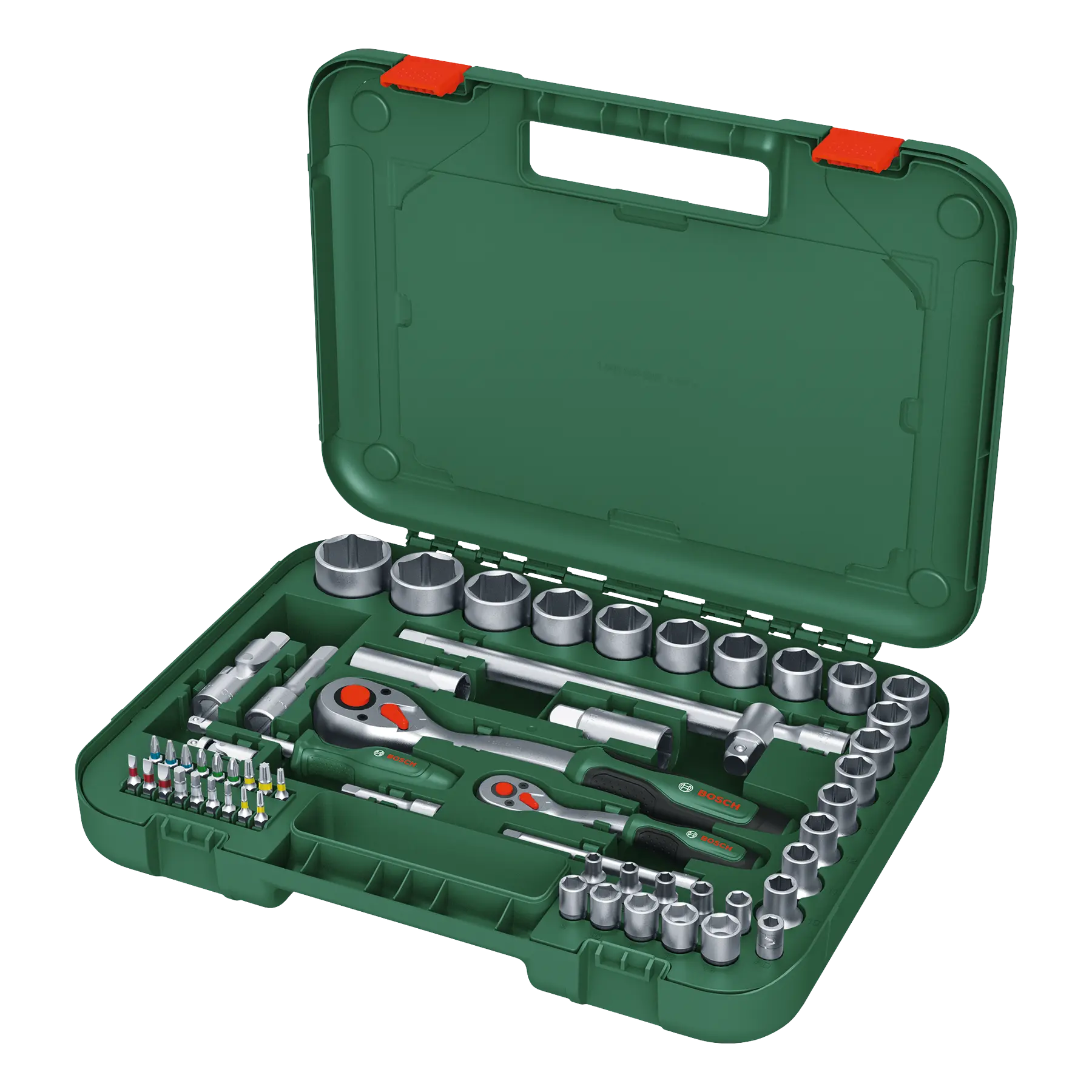 Set 57 pièces avec cliquets 1/2" + 1/4" - BOSCH - 1600A02Z9G