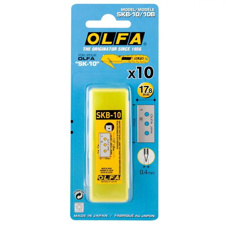 10 lames de cutter SKB-10/10B de 17,8 mm en étui - OLFA - OL20515