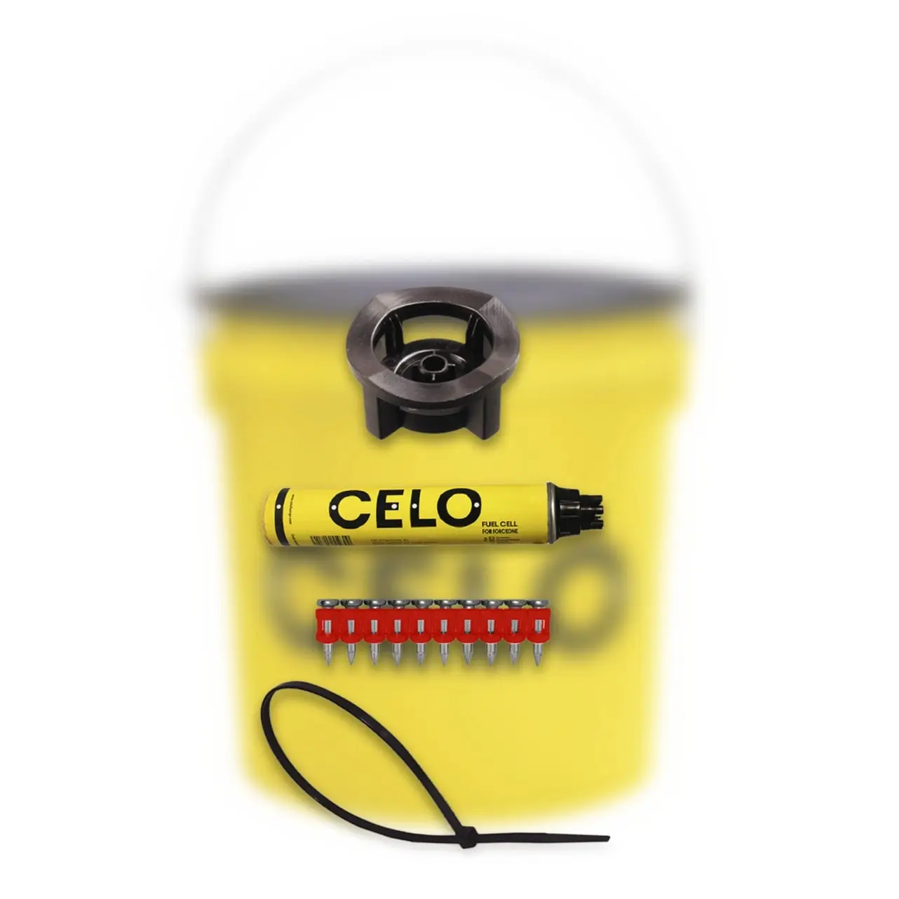 Pack installation seau d'embases clouables TBB - 800 unités + clous XHA 22 mm avec gaz - CELO - BFTBB