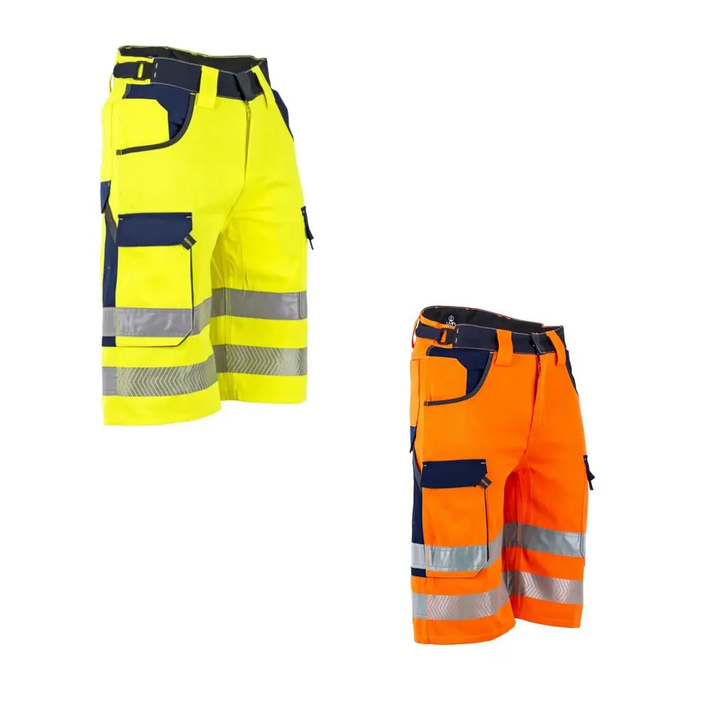 Bermuda de travail Bougie HV jaune fluo/marine - LMA - 6102