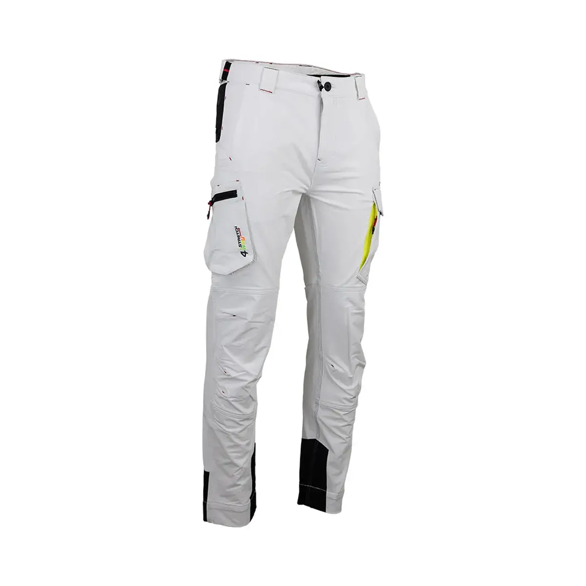Pantalon résistant 4WAYS STRETCH CONTRASTE zéro métal - Blanc - LMA - 1915