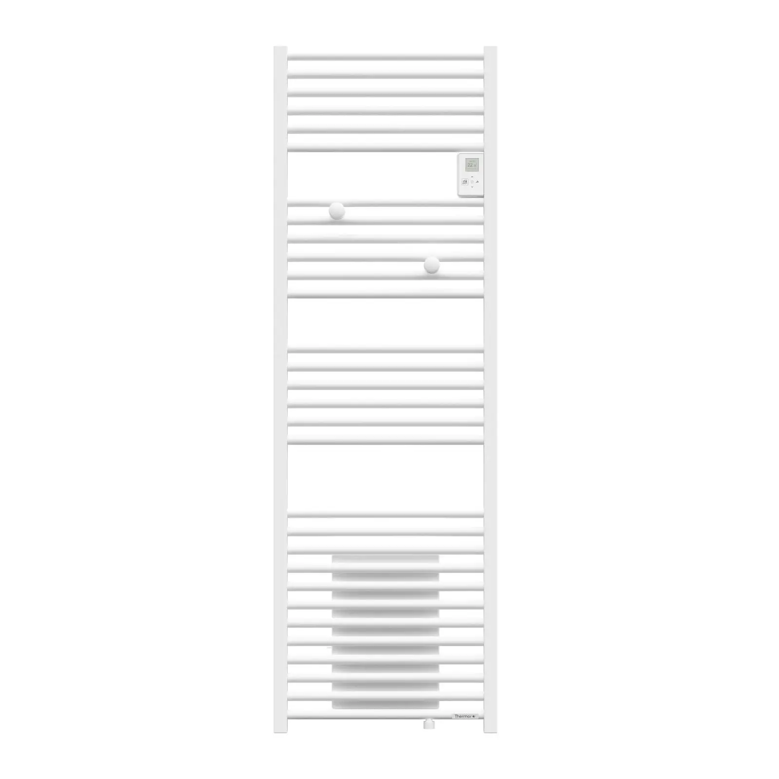 Radiateur sèche-serviettes mixte soufflerie RIVA 4, Blanc satiné , 1500 W, Standard - THERMOR - 471262