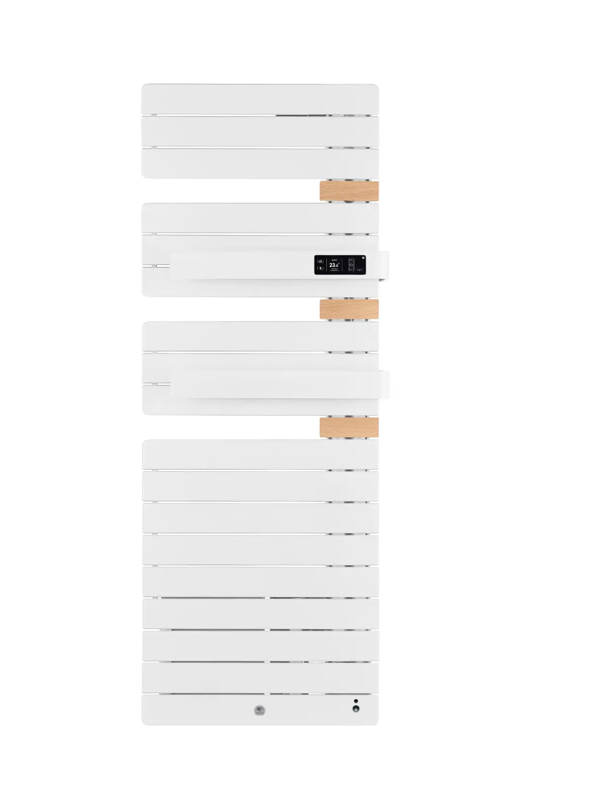 Radiateur électrique sèche-serviettes Allure 3 virtuose Mât à droite avec soufflerie 1750W - Blanc mat/chêne - THERMOR - 483097