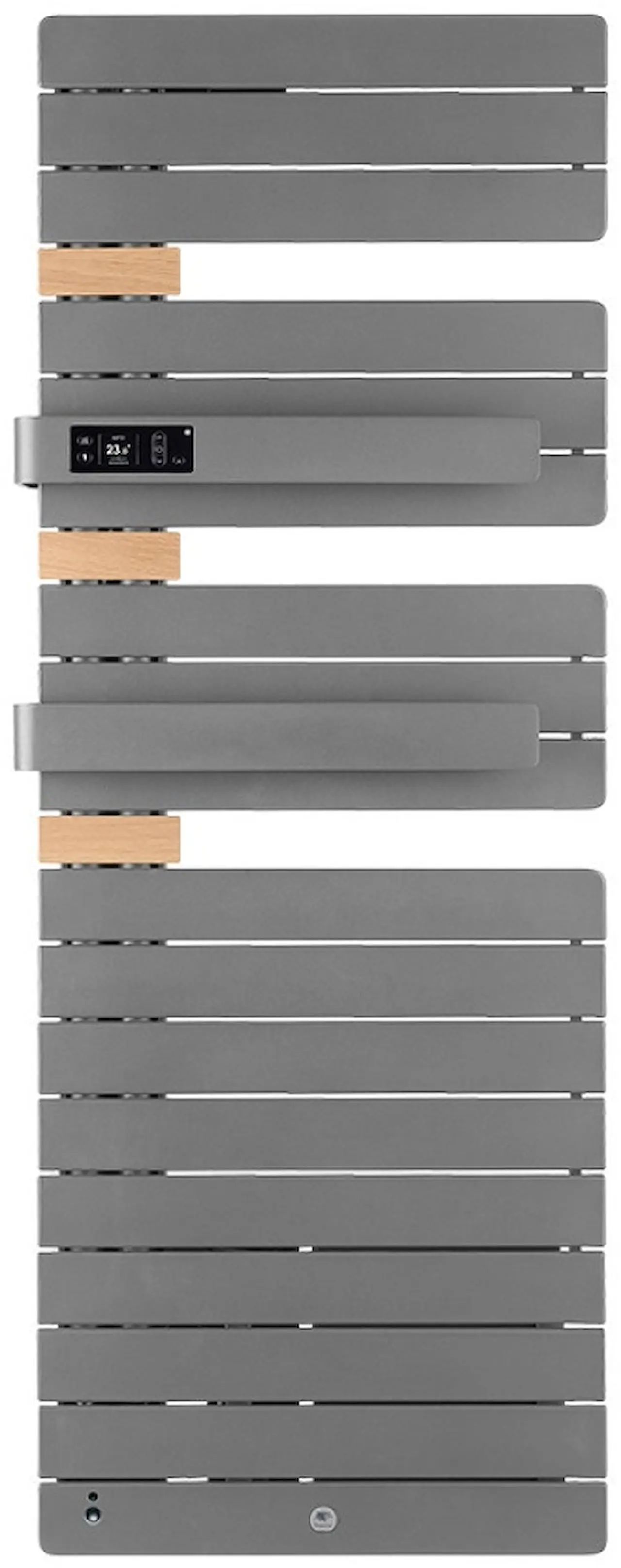 Radiateur électrique sèche-serviettes Allure 3 virtuose Mât à gauche avec soufflerie 1750W Gris menhir/chêne - THERMOR - 483109