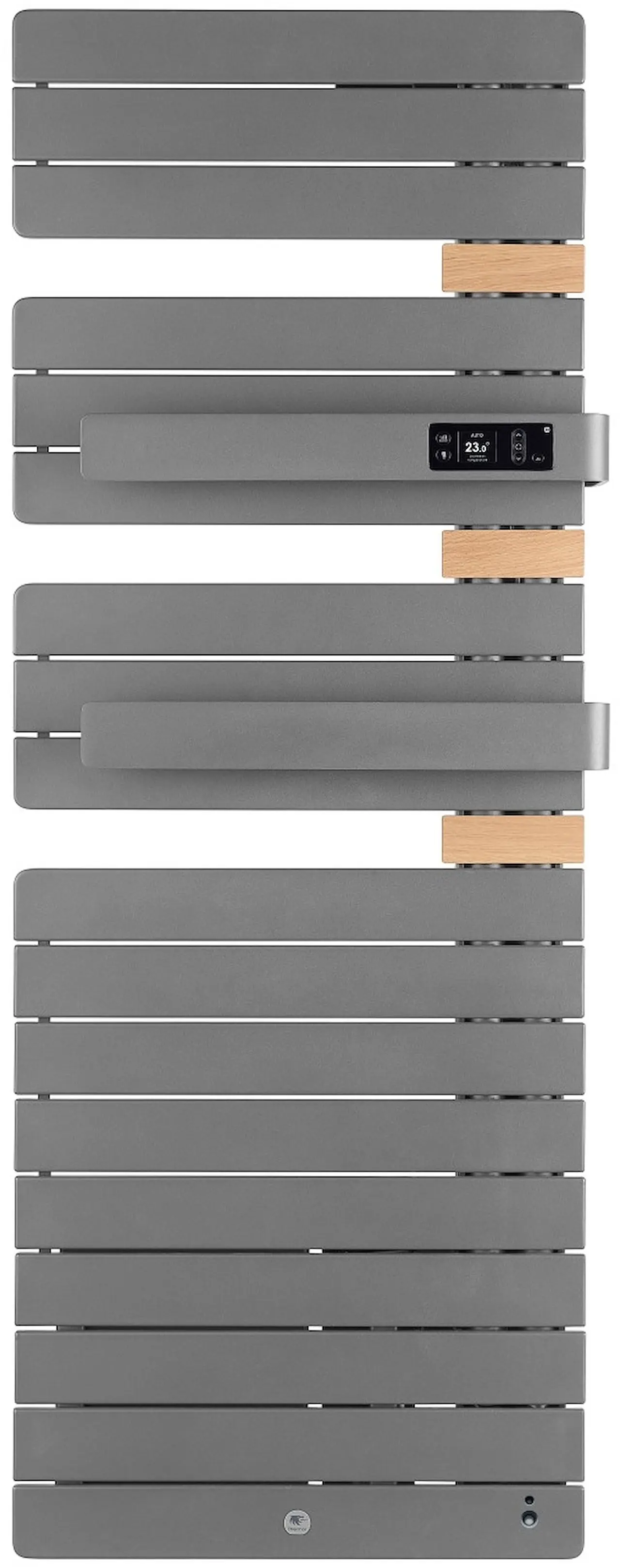 Radiateur électrique sèche-serviettes Allure 3 virtuose Mât à droite avec soufflerie 1750W Gris menhir/chêne - THERMOR - 483110